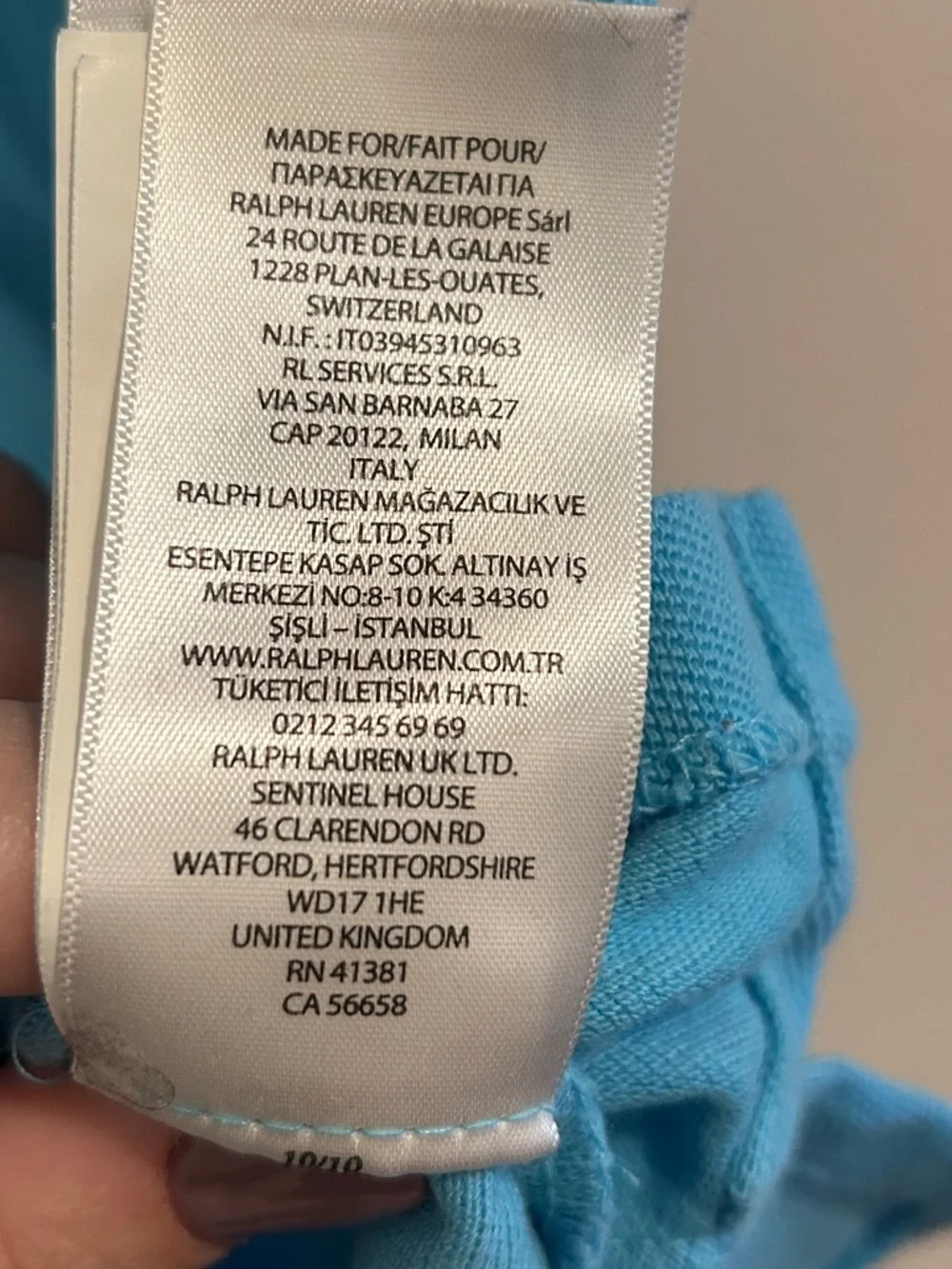 Boys Ralph Lauren Blue‎ Polo with Pink Pony Embroidery